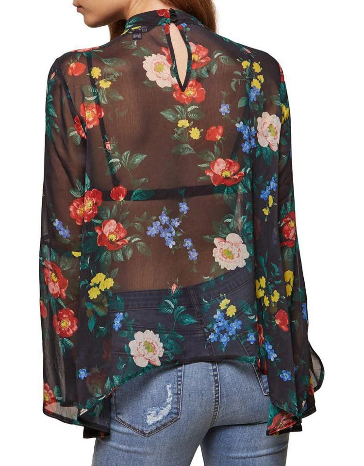 商品Miss Selfridge|Floral Bow Bell Sleeve Blouse,价格¥312,第3张图片详细描述