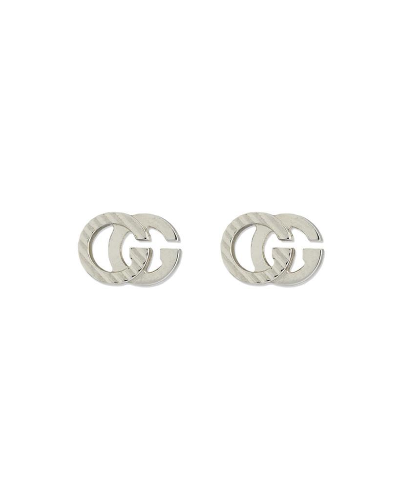 商品Gucci|18k White Gold Running G Stud Earrings,价格¥5829,第1张图片