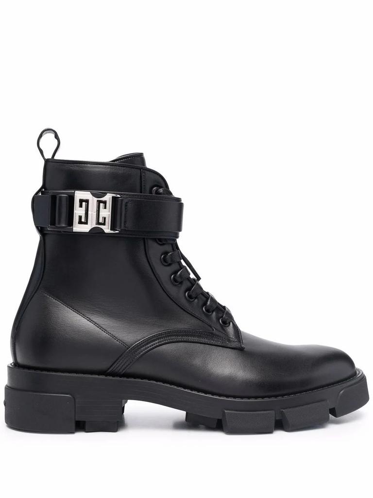 Givenchy Mens Black Leather Ankle Boots商品第1张图片规格展示
