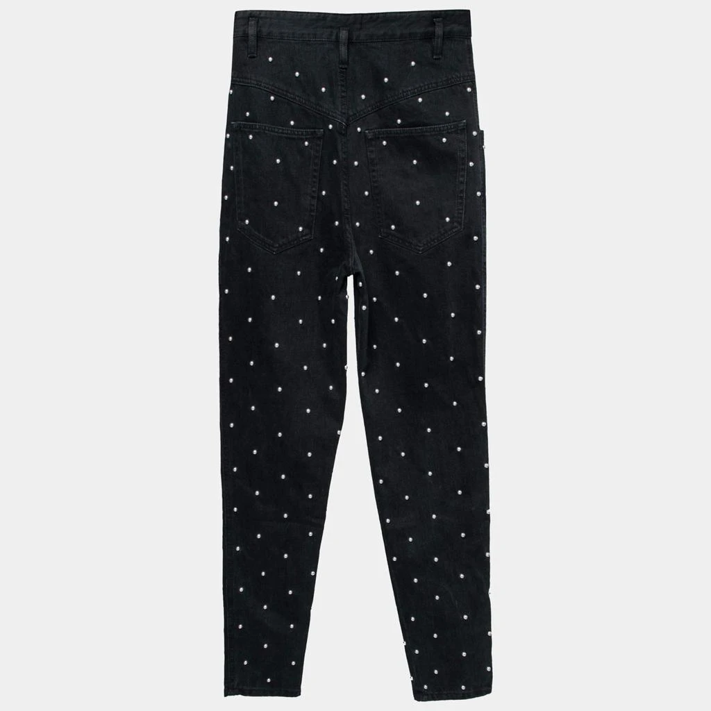商品[二手商品] Isabel Marant|Isabel Marant Black Denim Stud Embellished High Waisted Jeans S,价格¥807,第2张图片详细描述
