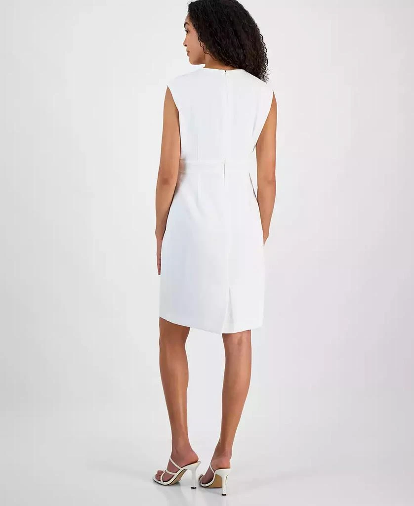 商品Kasper|Women's Textured Cap-Sleeve Princess-Seam Dress, Regular & Petite Sizes,价格¥199,第4张图片详细描述