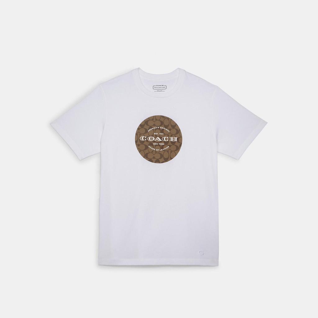 商品Coach|Coach Outlet Signature T Shirt,价格¥732,第7张图片详细描述