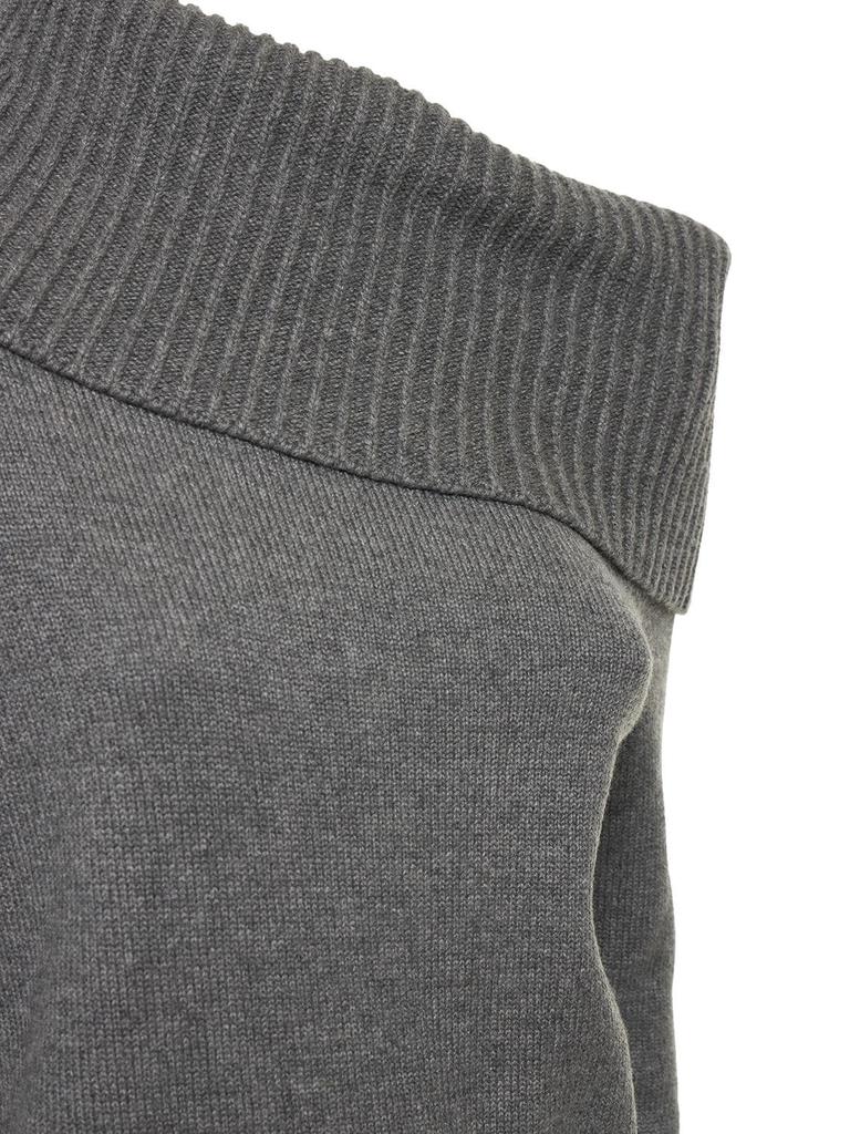 Cashmere Asymmetric Neckline Sweater商品第1张图片规格展示