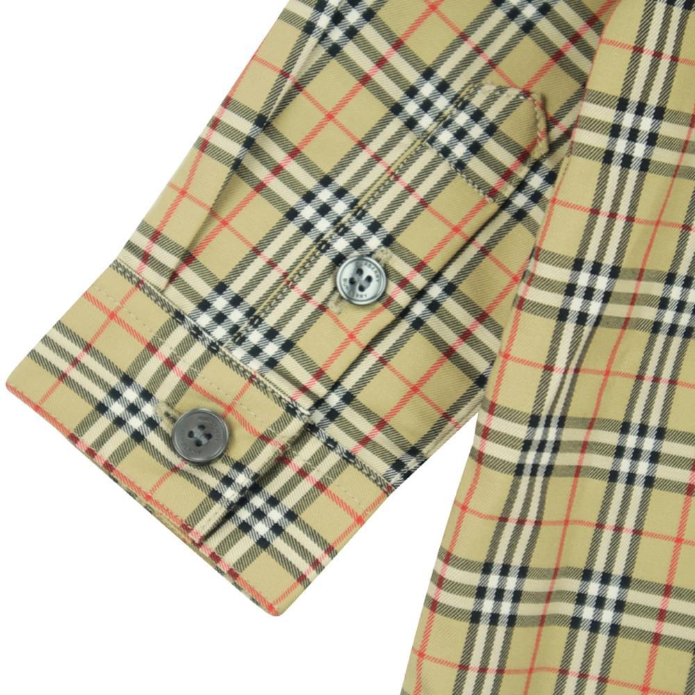商品Burberry|Beige Long Sleeve Mini Owen Shirt,价格¥1055,第5张图片详细描述
