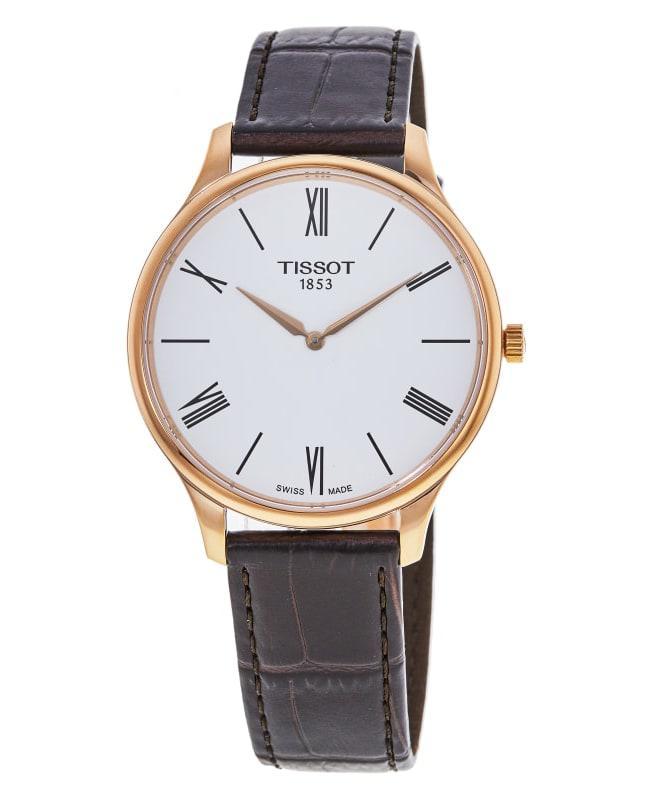 商品Tissot|Tissot Tradition 5.5 Two-Tone Leather Strap Men's Watch T063.409.36.018.00,价格¥1059,第1张图片
