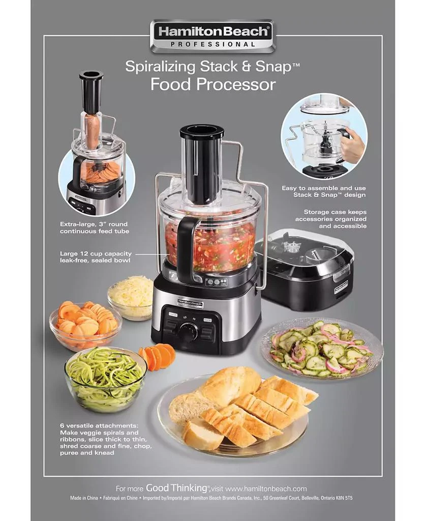 Professional Spiralizing Stack & Snap Food Processor 商品