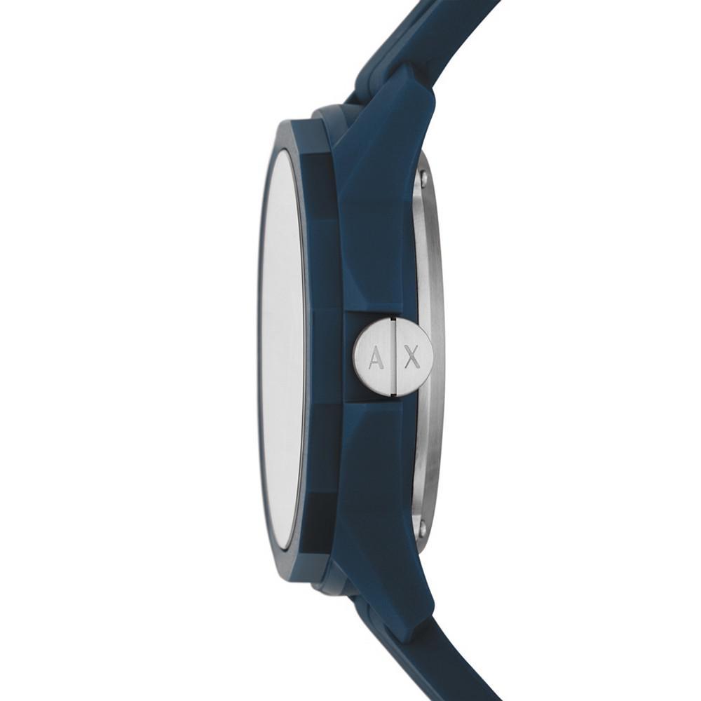 商品Armani Exchange|Men's Automatic in Navy Case with Navy Silicone Strap Watch, 44mm,价格¥1761,第4张图片详细描述