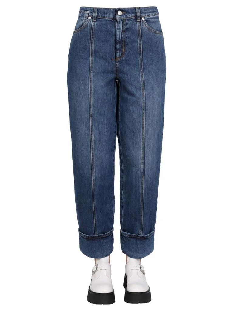 商品Alexander McQueen|Alexander Mcqueen Womens Blue Jeans,价格¥5685,第1张图片