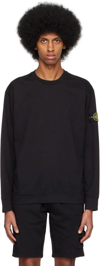 商品Stone Island|Black Patch Long Sleeve T-Shirt,价格¥2774,第1张图片