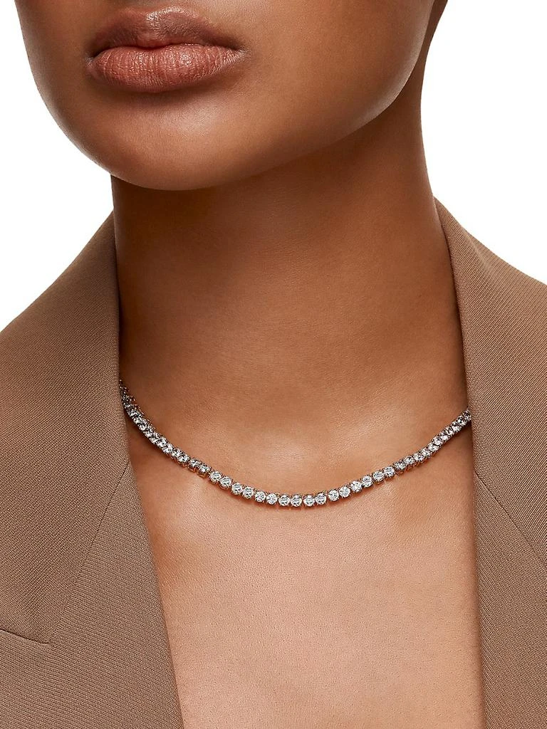 商品Swarovski|Tennis Swarovski Crystal White Goldplated Deluxe Necklace,价格¥2090,第3张图片详细描述