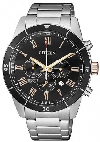 商品Citizen|Chronograph Quartz Black Dial Men's Watch AN8168-51H,价格¥817,第1张图片