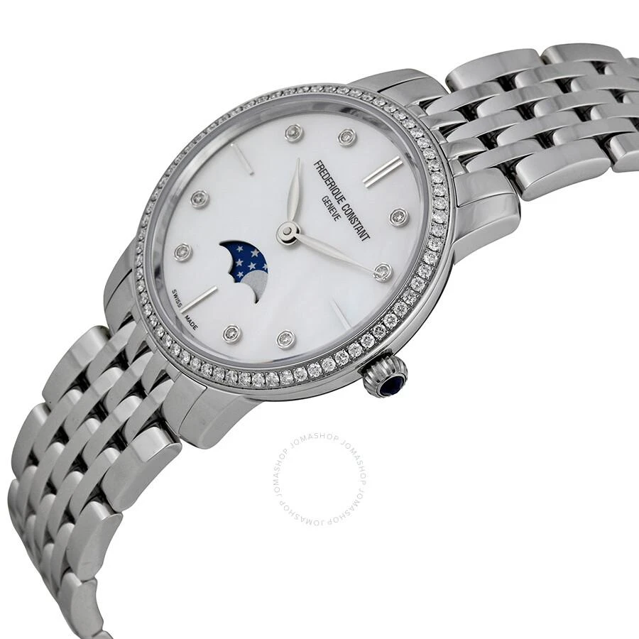 商品Frederique Constant|Slimline Moonphase Mother of Pearl Diamond Dial Ladies Watch FC-206MPWD1SD6B,价格¥9240,第2张图片详细描述