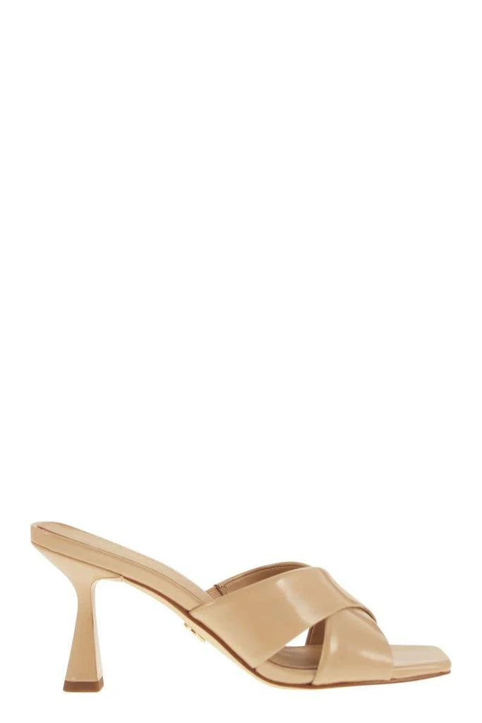 商品Michael Kors|MICHAEL KORS Clara shiny leather sabot,价格¥895,第1张图片