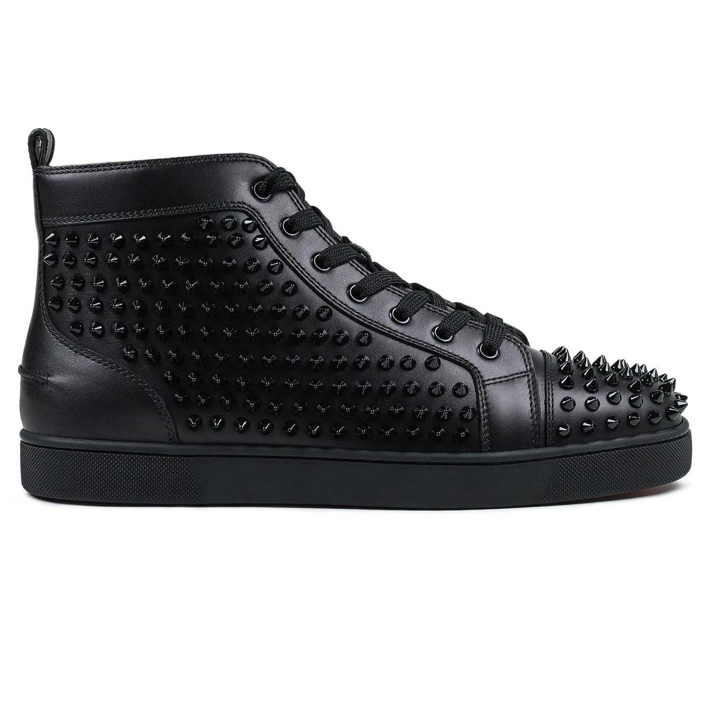 商品Christian Louboutin|Christian Louboutin Louis Flat Spikes Leather Black,价格¥11538,第1张图片