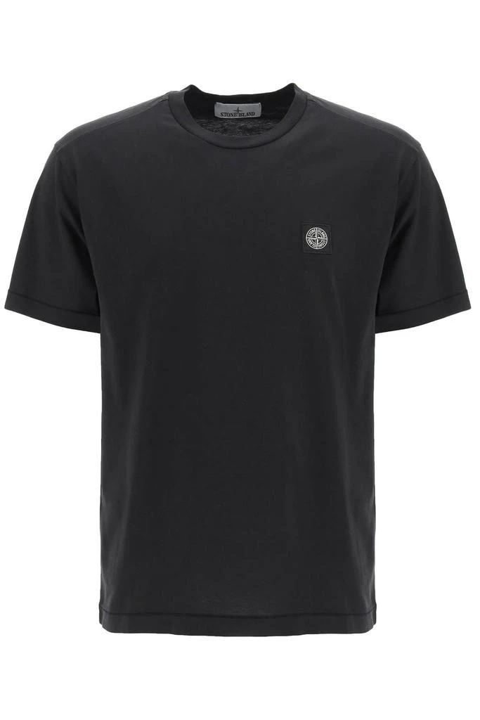 商品Stone Island|T-SHIRT WITH LOGO PATCH,价格¥975,第1张图片