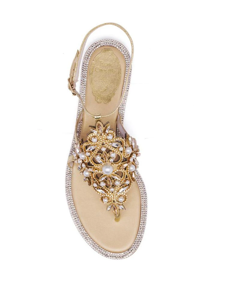 商品Rene Caovilla|Embellished Metallic Snakeskin Sandals,价格¥5666,第4张图片详细描述