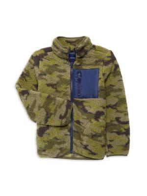 Little Boy’s & Boy's Faux Sherpa Pullover Jacket商品第1张图片规格展示