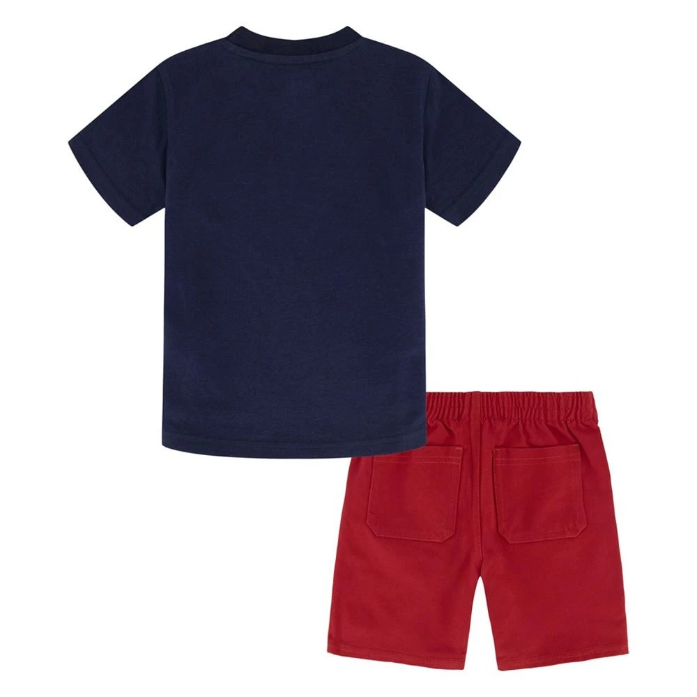 商品KIDS HEADQUARTERS|Bigs Boys Short Sleeve Firetruck T-shirt and Prewashed Twill Shorts, 2 Piece Set,价格¥94,第2张图片详细描述
