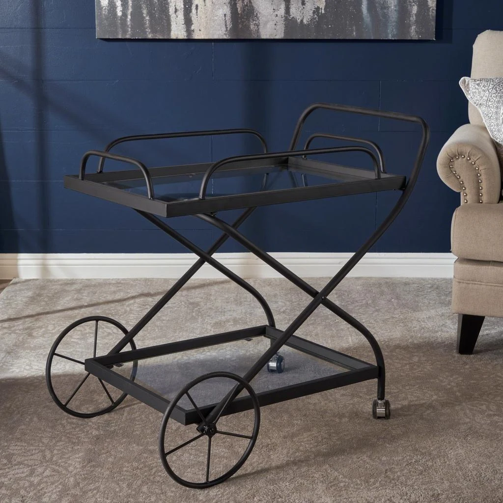 商品Streamdale Furniture|Streamdale Chic Mid-Century Bar Cart for Entertaining,价格¥2222,第5张图片详细描述