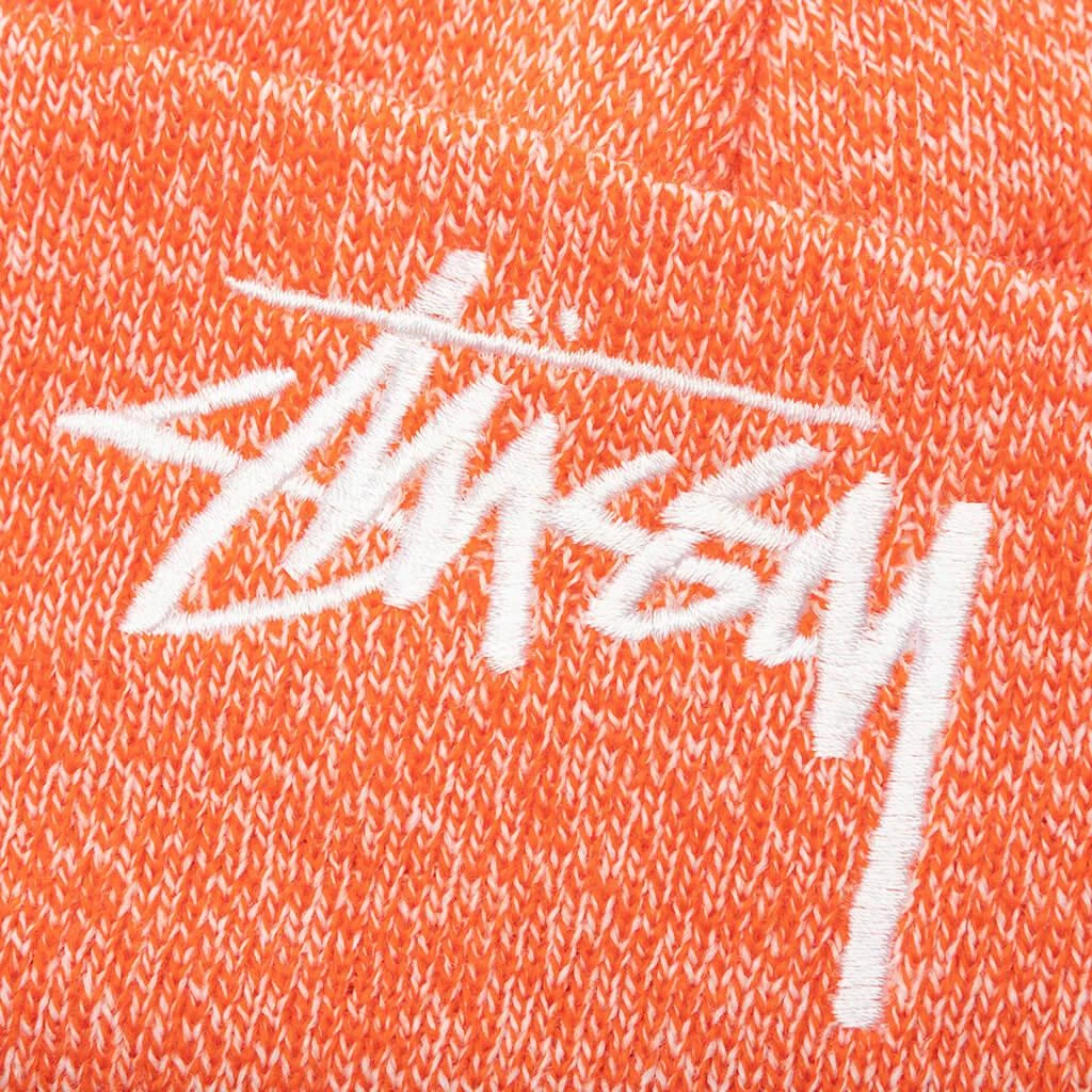 商品STUSSY|Stussy Marled Stock Cuff Beanie - Orange,价格¥338,第2张图片详细描述
