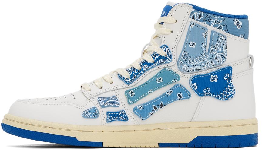 White & Blue Skel Top Hi Bandana Sneakers商品第3张图片规格展示