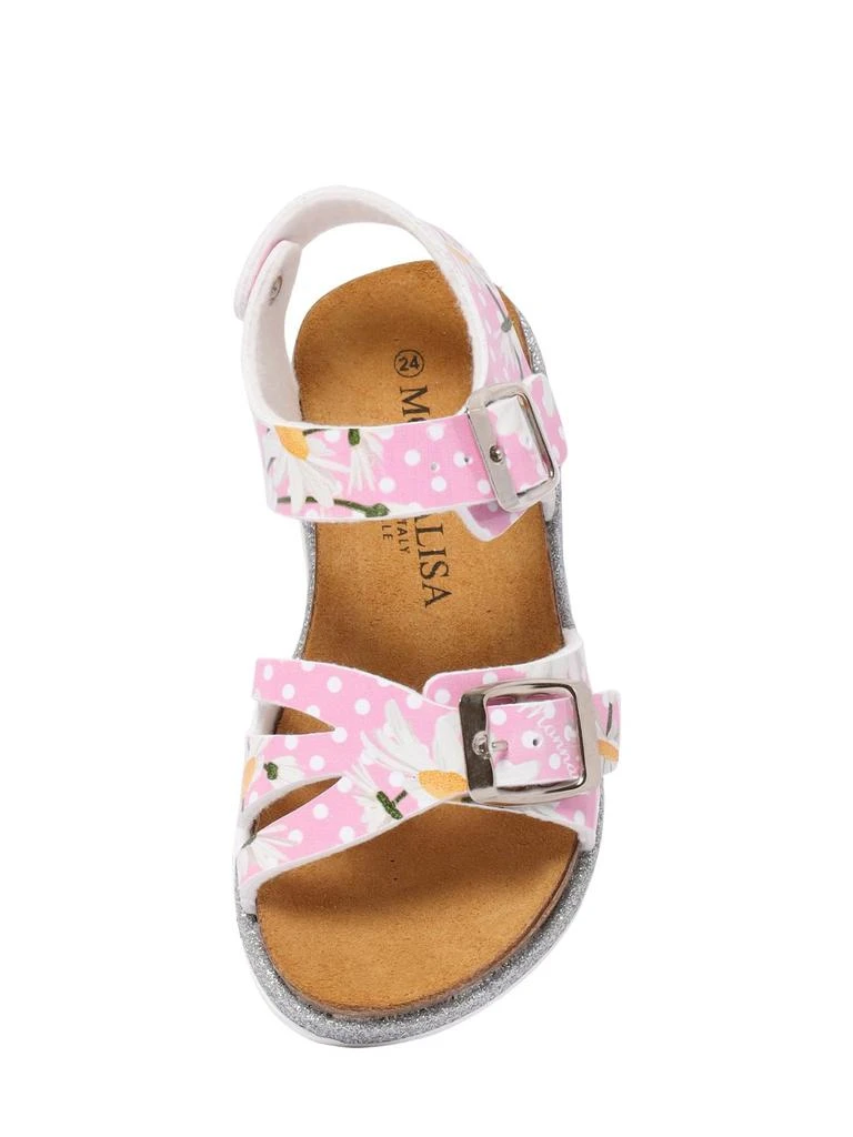 商品MONNALISA|Daisy Print Faux Leather Sandals,价格¥394,第1张图片详细描述