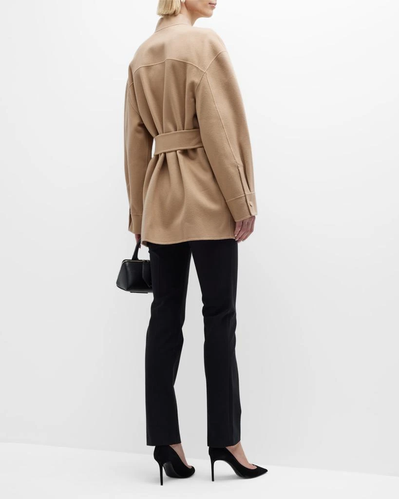 商品Theory|Belted Wool-Cashmere Cargo Coat,价格¥2025,第4张图片详细描述