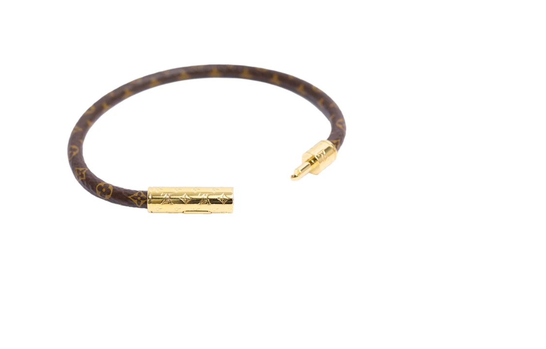商品[国内直发] Louis Vuitton|复古老花 黄铜 手镯 男女同款 棕色,价格¥2993,第10张图片详细描述