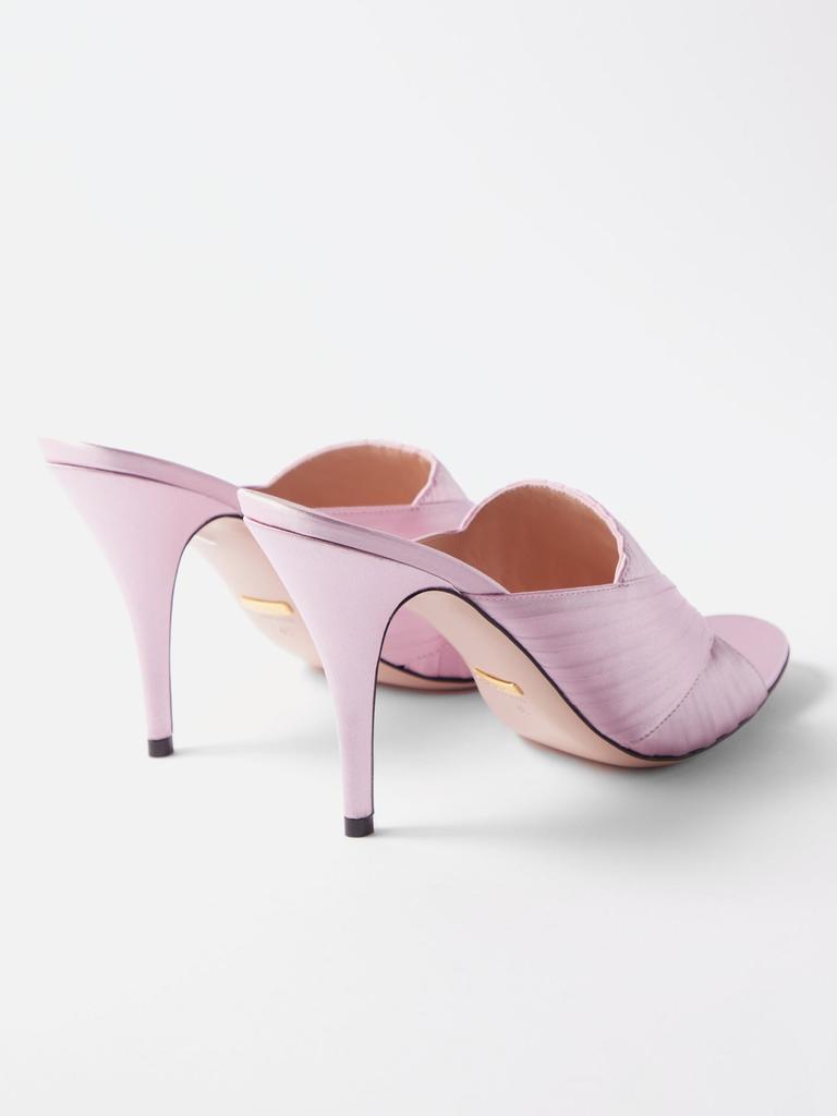 商品Gucci|Pleated silk-blend high-heeled mules,价格¥5229,第6张图片详细描述