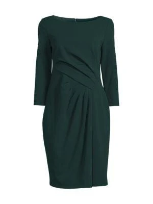 商品Calvin Klein|Solid Pleated Dress,价格¥263,第3张图片详细描述