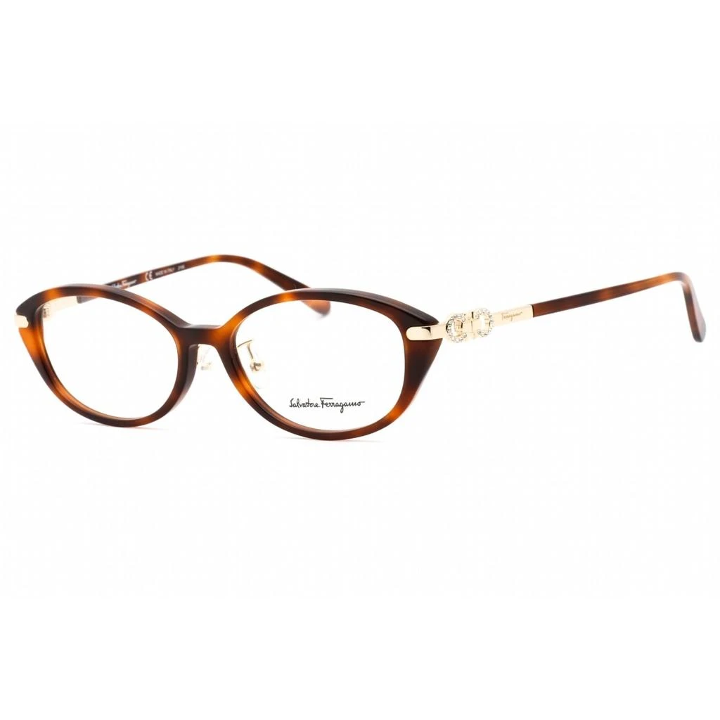 商品Salvatore Ferragamo|Salvatore Ferragamo Women's Eyeglasses - Havana Full Rim Oval Frame | SF2882RA 214,价格¥477,第1张图片