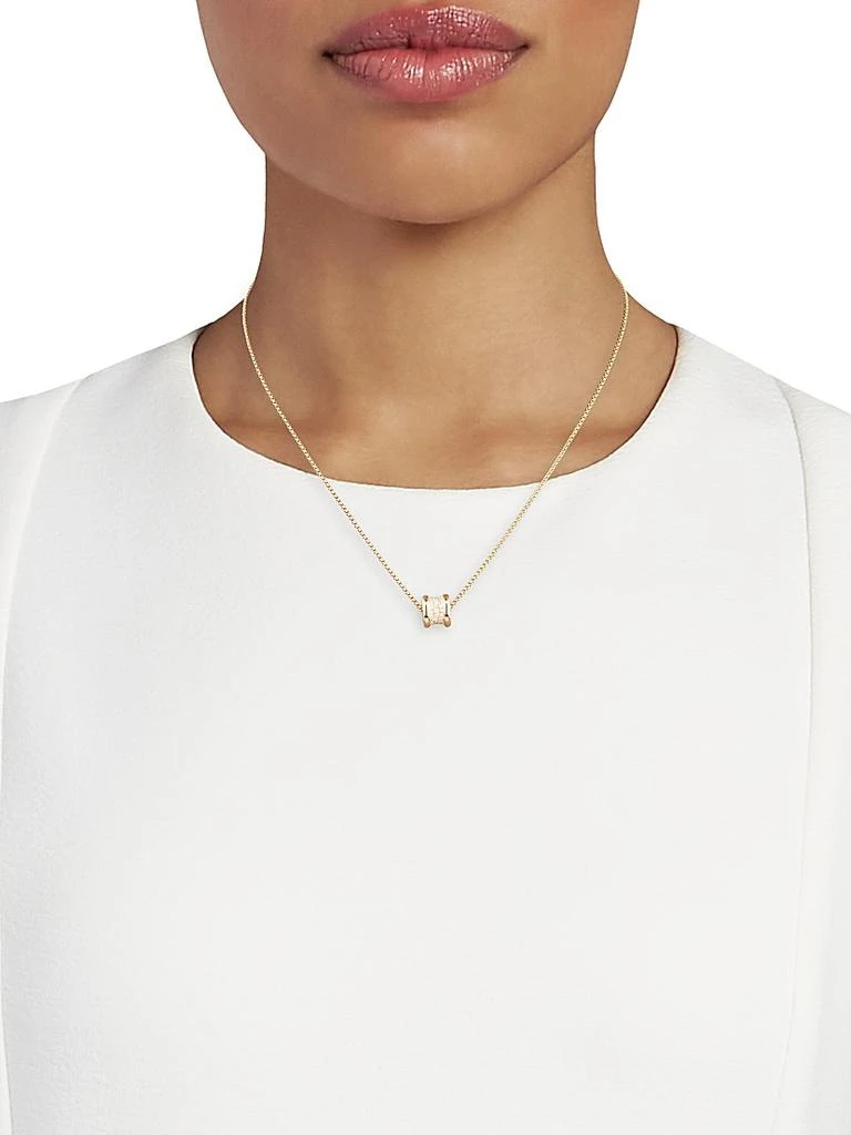 商品BVLGARI|B.zero1 18K Rose Gold & Pavé Diamond Necklace,价格¥42707,第2张图片详细描述