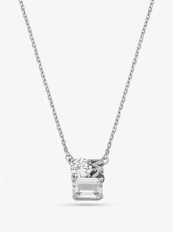 商品Michael Kors|Precious Metal-Plated Sterling Silver Pavé Logo Necklace,价格¥718,第1张图片