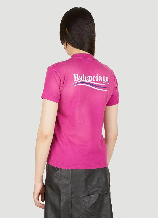 商品Balenciaga|Logo Print Crewneck T-Shirt in Pink,价格¥2138,第4张图片详细描述