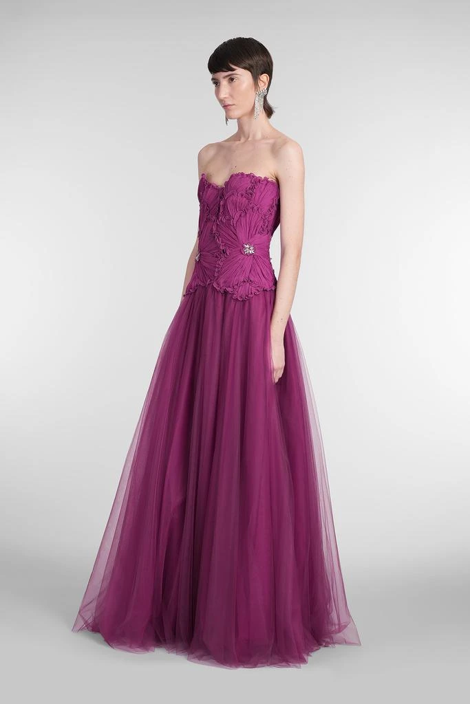 商品Costarellos|Edra Dress Woman In Viola Polyamide,价格¥15692,第2张图片详细描述