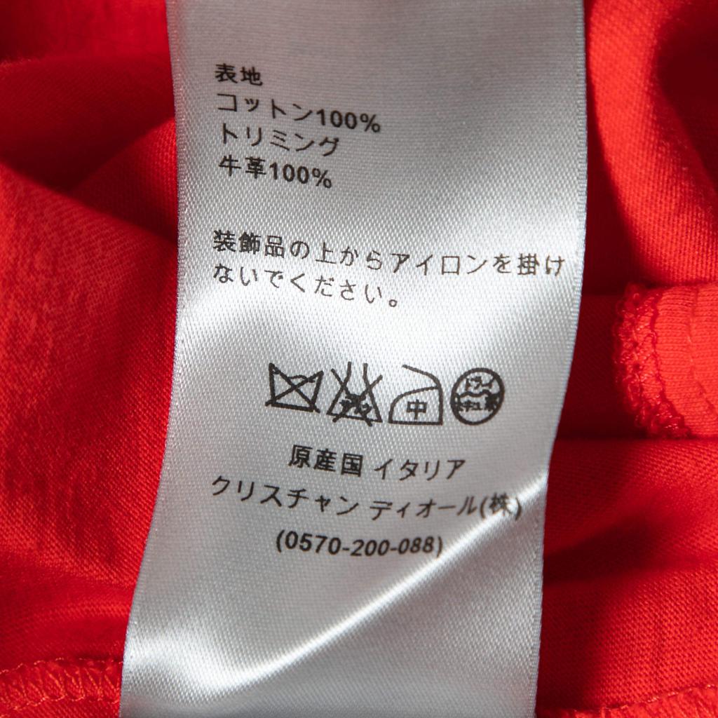 Dior Homme Red Cotton Logo Appliqued Short Sleeve T-Shirt S商品第8张图片规格展示