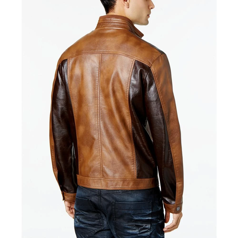 商品INC International|INC Men's Jones Two-Tone Faux-Leather Jacket, Created for Macy's,价格¥581,第2张图片详细描述