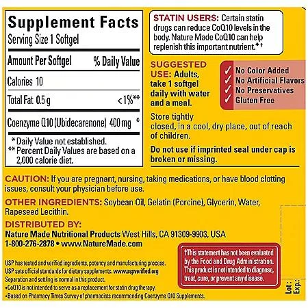 Nature Made CoQ10 400mg Softgels, 90 ct. 商品