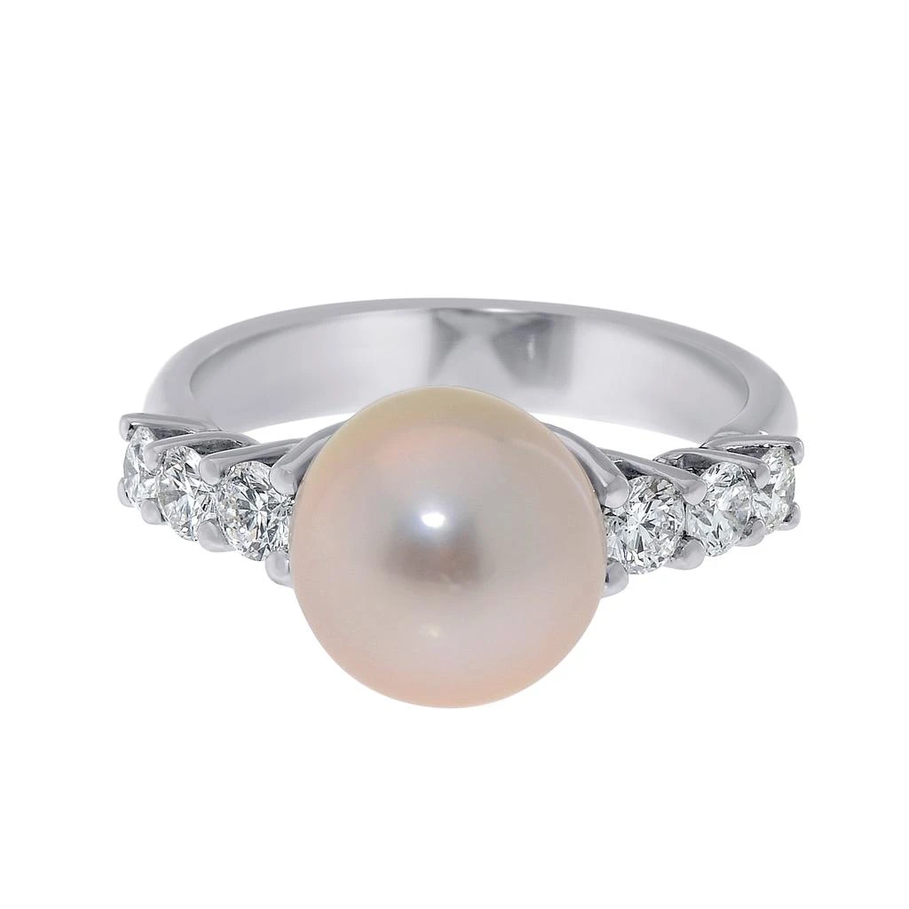 商品Zydo|Zydo 18K White Gold, White Diamond 0.57ct. tw. and Pearl 9.7mm Band Ring sz. 6.5,价格¥17149,第1张图片