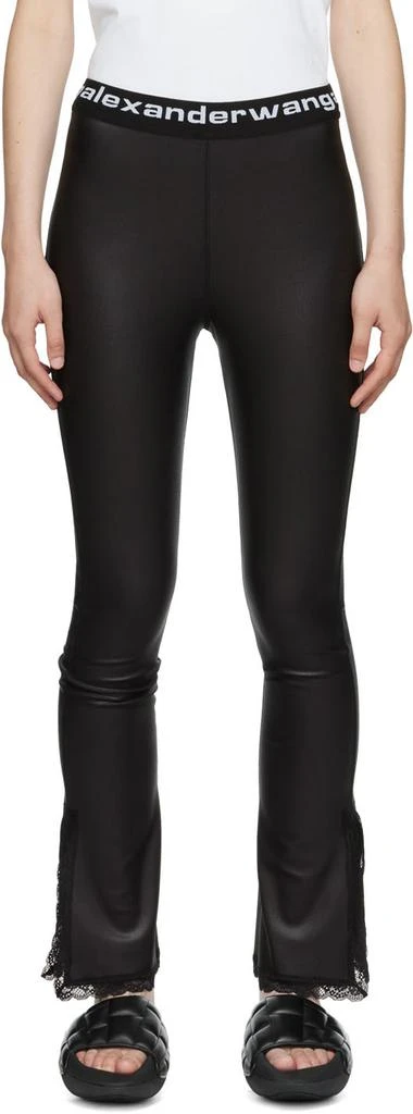 商品Alexander Wang|黑色 Lace Hem 紧身裤,价格¥2063,第1张图片