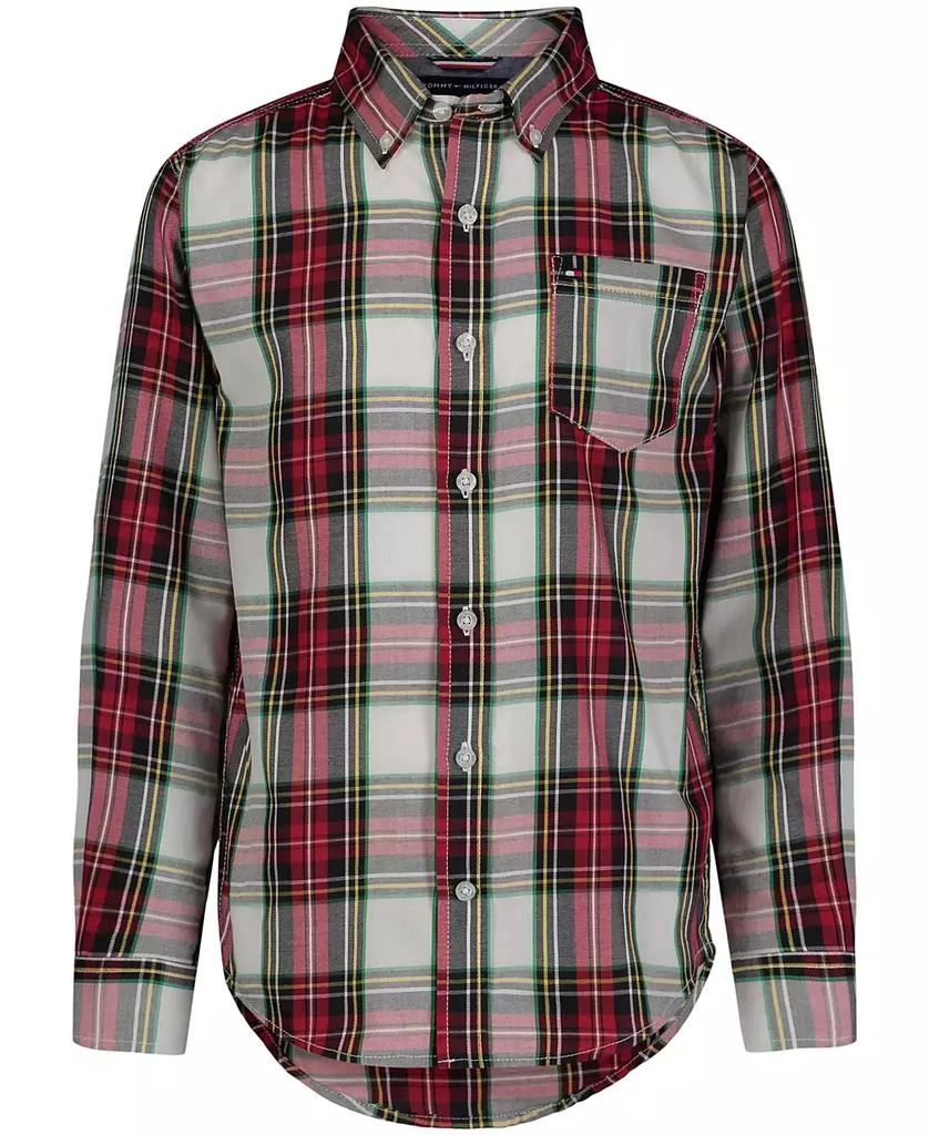 商品Tommy Hilfiger|Big Boys Picture Perfect Tartan Yarn Dyed Shirt,价格¥198,第1张图片