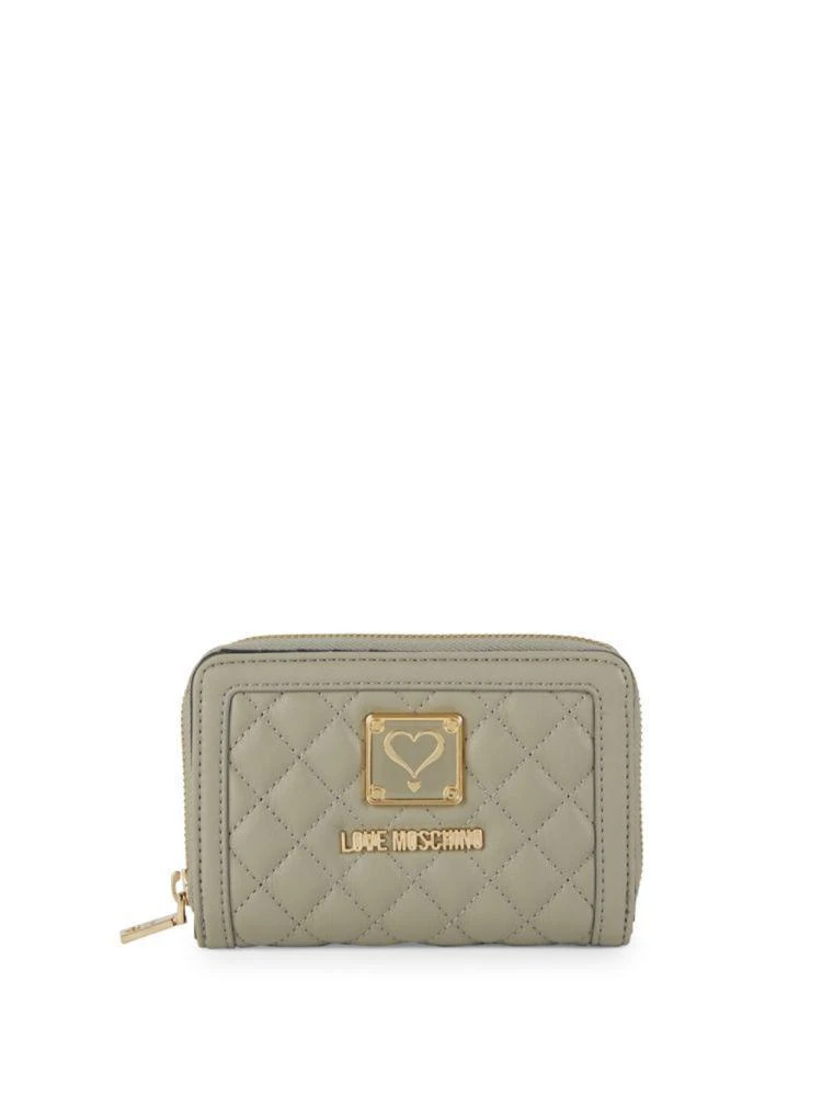 商品Moschino|Quilted Faux Leather Wallet,价格¥393,第1张图片