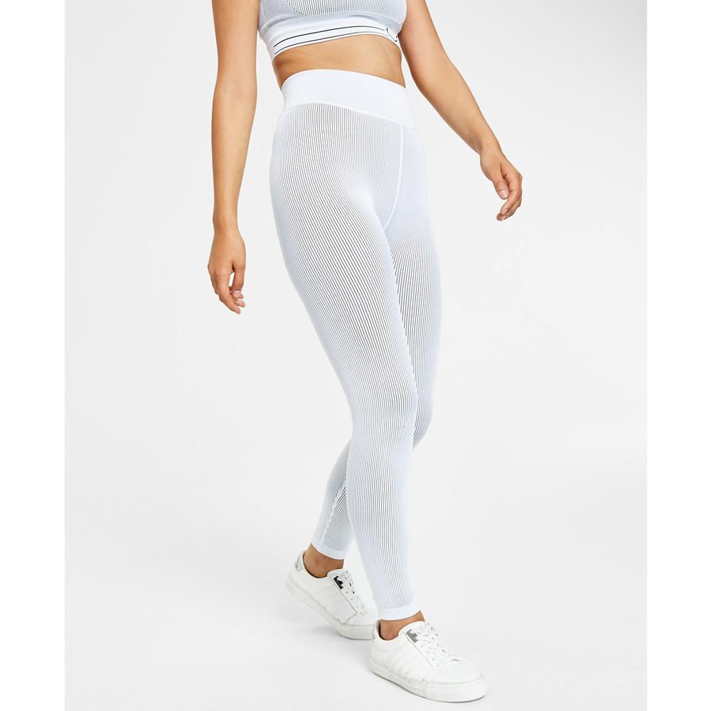 商品Calvin Klein|Womens Ribbed High Rise 7/8 Leggings,价格¥446,第1张图片