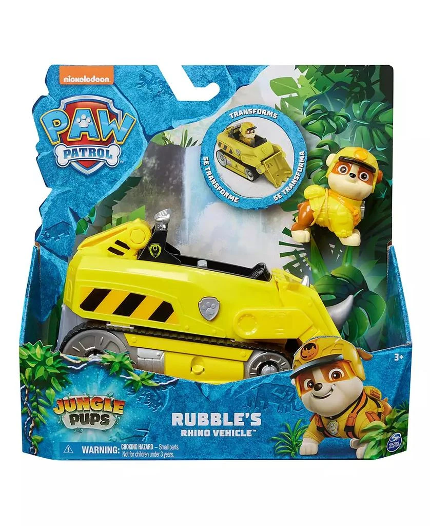 商品Paw Patrol|Jungle Pups, Rubble Rhino Vehicle, Toy Truck with Collectible Action Figure,价格¥98,第5张图片详细描述