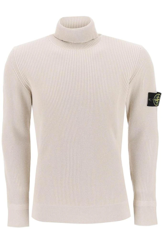 商品Stone Island|Ribbed wool turtleneck sweater,价格¥1593,第1张图片