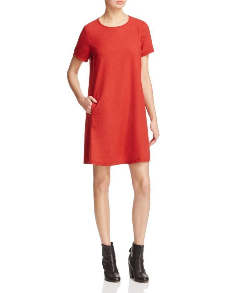 商品Eileen Fisher|Eileen Fisher Round Neck Silk Noil Dress,价格¥1044,第1张图片