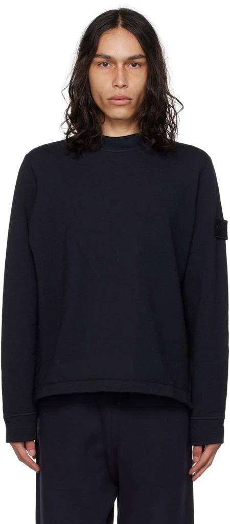 商品Stone Island|Navy Crewneck Sweatshirt,价格¥1693,第1张图片