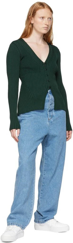 商品AMI|Green Viscose Cardigan,价格¥980,第4张图片详细描述