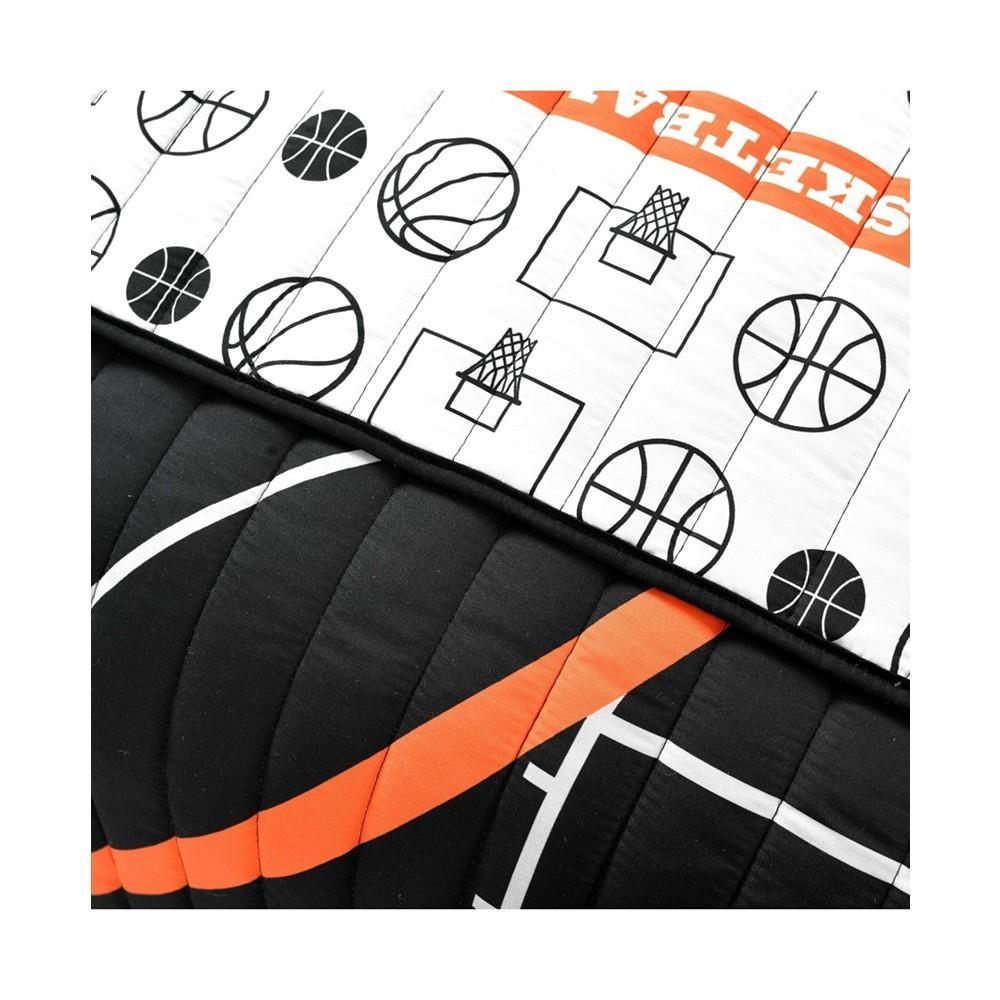 商品Macy's|Lush Décor Basketball Game 4 Piece Quilt Set for Kids, Twin/Twin XLong,价格¥1081,第4张图片详细描述