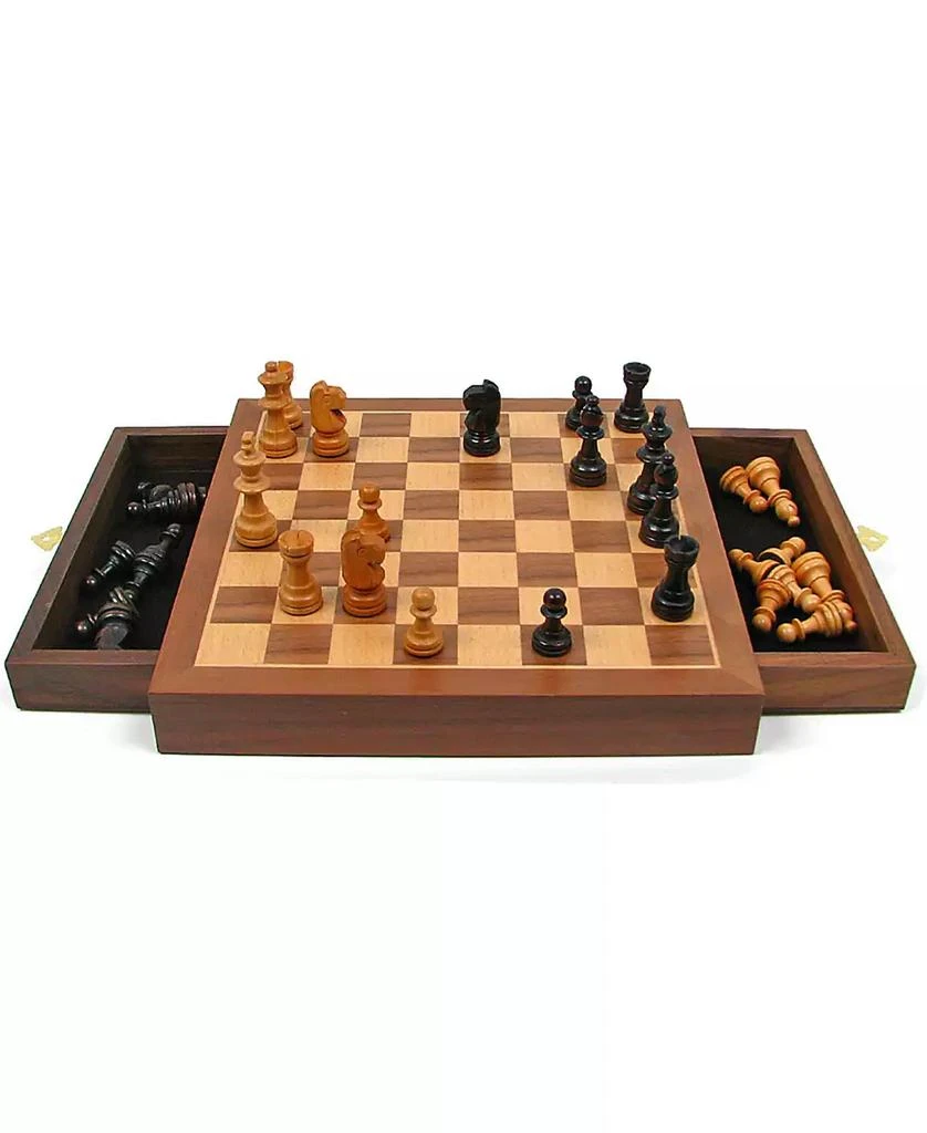 商品Trademark Global|Trademark Games Inlaid Walnut Style Magnetized Wood Wstaunton Wood Chessmen,价格¥375,第3张图片详细描述